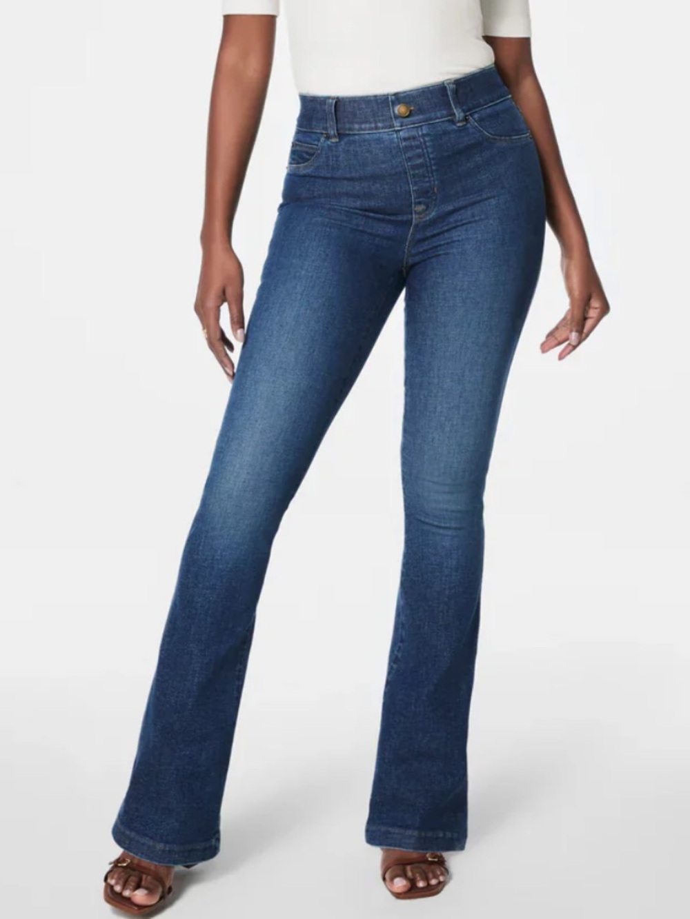 NWT SPANXshape EveryWear Pull-On Flare Jeans Size L